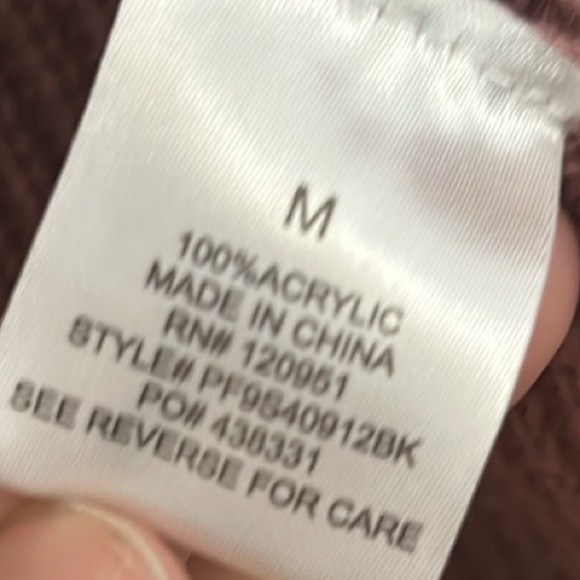 Pink Rose Loose Knit Asymmetrical open front cardigan Dusty Rose women’s Medium - Picture 13 of 14